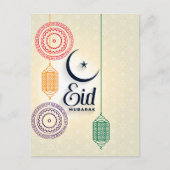 Happy Eid Mubarak Colorful Briefkaart (Voorkant)