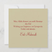 Happy Eid Mubarak Cresent Arabic Calligraphic Red Feestdagenkaart (Achterkant)