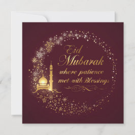 Happy Eid Mubarak Greeting modern Card  Feestdagenkaart