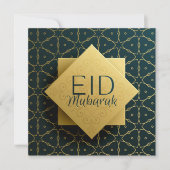 Happy Eid Mubarak Islamic Geometric Pattern Feestdagenkaart (Voorkant)