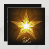 Happy Eid Mubarak Islamic Geometric Pattern Star Feestdagenkaart (Voorkant / Achterkant)