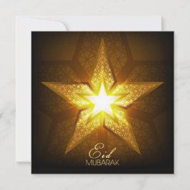 Happy Eid Mubarak Islamic Geometric Pattern Star Feestdagenkaart