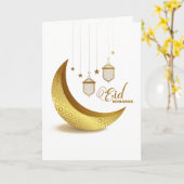 Happy Eid Mubarak Kaart (Gele Bloem)