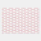 Happy Eid Mubarak Kinder Red Dot Pattern Quote Whi Inpakpapier Vel (Voorkant 2)