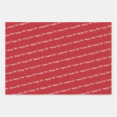 Happy Eid Mubarak Kinder Red Dot Pattern Quote Whi Inpakpapier Vel (Voorkant)