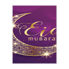 Happy Eid Mubarak Paars en Golden Crescent