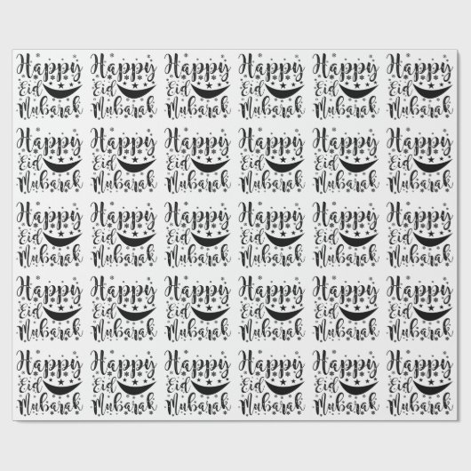 Happy Eid Mubarak T-Shirt Cadeaupapier (Vlak)