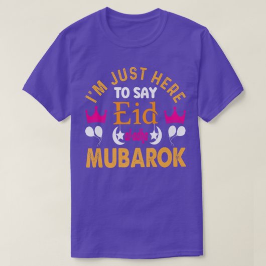 Happy Eid Mubarak voor moslims Kinder Eid al Fitr  T-shirt (Design voorkant)