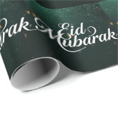 Happy Eid Mubarak White Elegant Wrapping Paper Cadeaupapier (Rol Hoek)