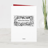 Happy Eid Mubarak Witte en Rode Bloemen Kaart (Achterkant)