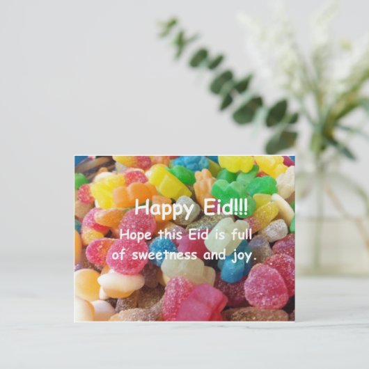 Happy Eid Sweets Postcard Briefkaart (Staand voorkant)