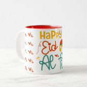 Happy Eid Tweekleurige Koffiemok (Voorkant links)