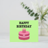 Happy Eight-Bit Birthday Pixel Art Uitnodiging Briefkaart (Staand voorkant)