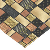 Happy Elegantly Tiled Menorahs Lange Tafelloper (Hoek)