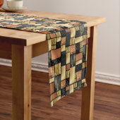 Happy Elegantly Tiled Menorahs Lange Tafelloper (Voorbeeld)