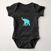 Happy Elephant-Art Green Pattern Cute Romper (Voorkant)