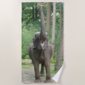 Happy Elephant Beach Towel Strandlaken (Voorkant)