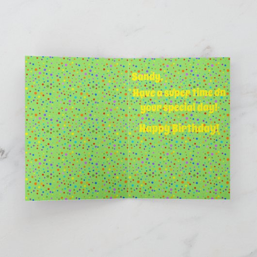 Happy Elephant Birthday Kaart (Binnen)