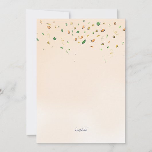 Happy Elephant Birthday Party Kaart (Achterkant)