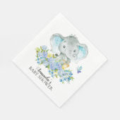Happy Elephant Boys Baby shower Papieren servetten (Hoek)