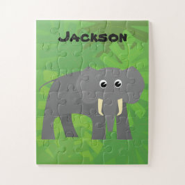 Happy Elephant Little Kinder Personalized Legpuzzel