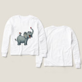 Happy Elephant & Little Mouse – Cute Kids T-Shirt (Voorkant /achterkant)