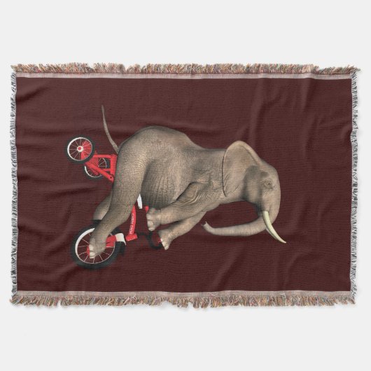 Happy Elephant op Tricycle Deken (Voorkant)