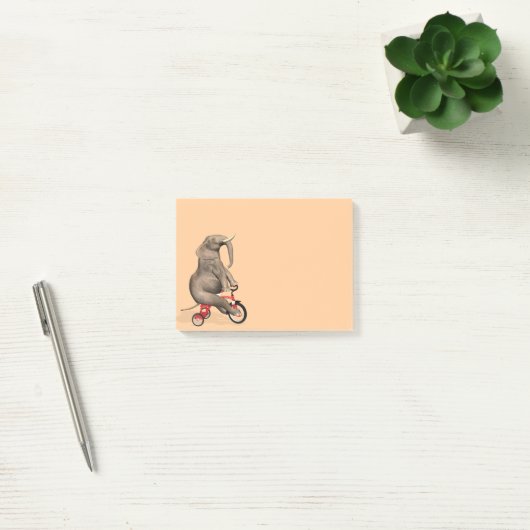 Happy Elephant op Tricycle Post-it® Notes (Kantoor)