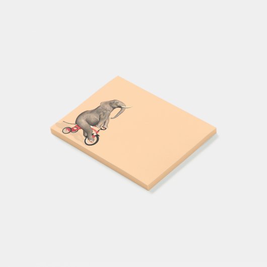 Happy Elephant op Tricycle Post-it® Notes (Schuin)
