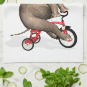 Happy Elephant op Tricycle Theedoek (Gevouwen)