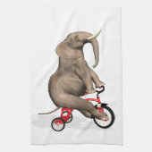 Happy Elephant op Tricycle Theedoek (Verticaal)