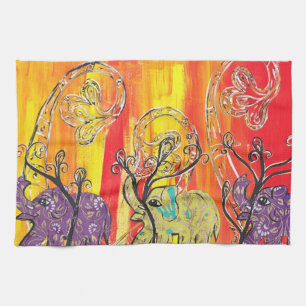 Happy Elephant Parade Kitchen Towel Theedoek
