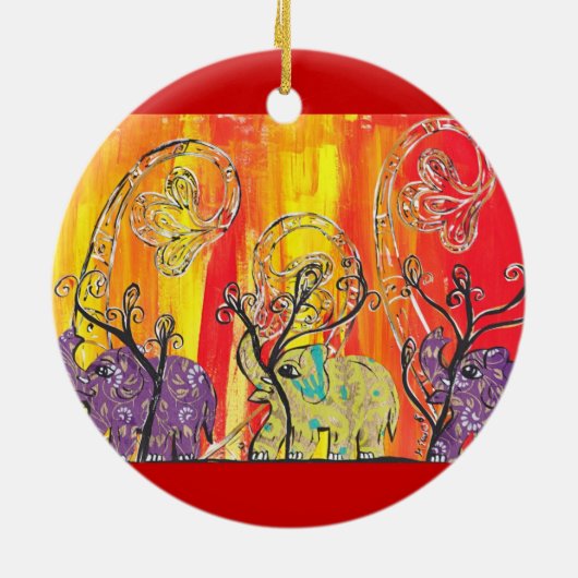 Happy Elephant Parade Ornament (Achterkant)