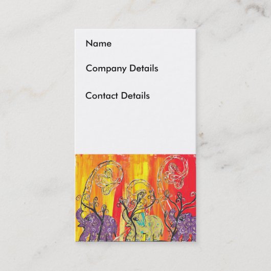 Happy Elephant Parade Visitekaartjes (Voorkant)