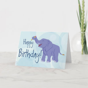 Happy Elephant (Personalize) Kaart