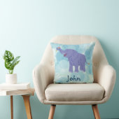 Happy Elephant (Personalize) Kussen (Stoel)