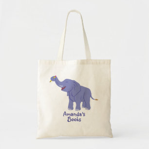 Happy Elephant (Personalize) Tote Bag