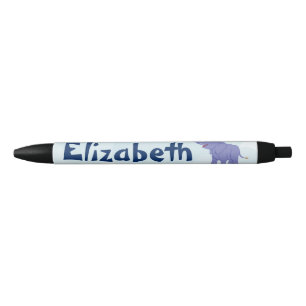 Happy Elephant (Personalize) Zwarte Inkt Pen