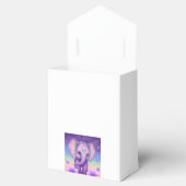 Happy Elephant Purple bloemen Birthday Favor Box Bedankdoosjes (Geopend)