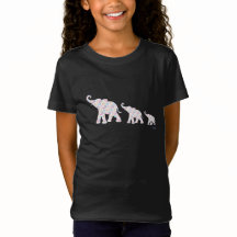 Happy Elephant-reeks Geweldige Unieke roze T-shirt