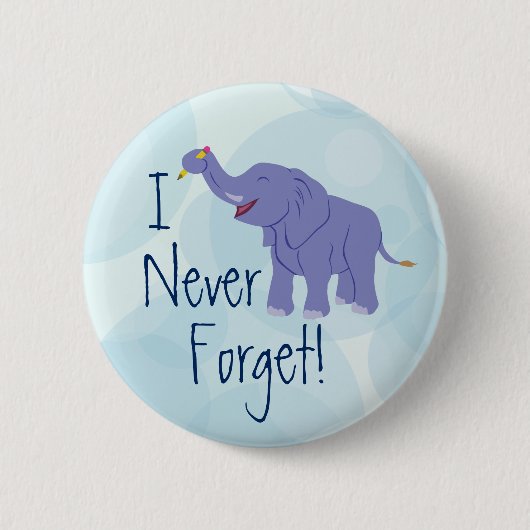 Happy Elephant Ronde Button 5,7 Cm (Voorkant)