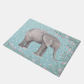 Happy Elephant - Waterverf Illustratie Deurmat (Schuin)