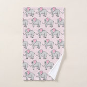 Happy Elephants Bathroom Towel Set Bad Handdoek (Handdoek)