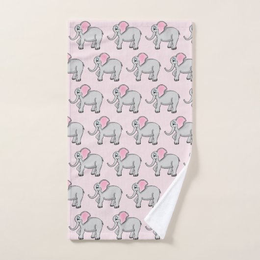 Happy Elephants Bathroom Towel Set Bad Handdoek (Handdoek)