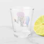 Happy Elephants Valentijnsdag Shot Glas (Achterkant)