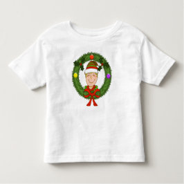 Happy Elf in krans peuter T-shirt