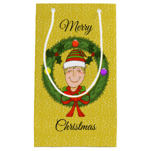 Happy Elf in Wreate met Snow-kerstcadeau Klein Cadeauzakje