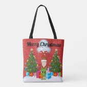 Happy Elf kerstCanvas tas (Achterkant)