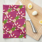 Happy Elf Kerstmis Kitchen Towel Theedoek (Quarter Fold)