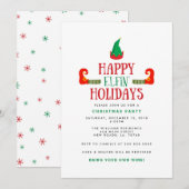 Happy Elfin Feestdagen kerstfeest Kaart (Voorkant / Achterkant)